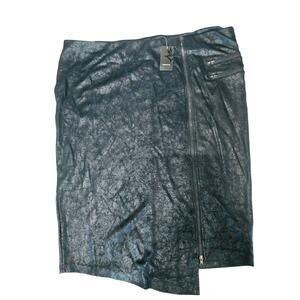 Torrid Black Coated Moto Asymmetrical Skirt Plus 3 3X NEW Grunge Bikercore Punk